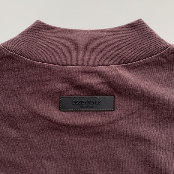 ESSENTIALS Plum Crewneck Long Sleeve Tee - Picture 6 of 12